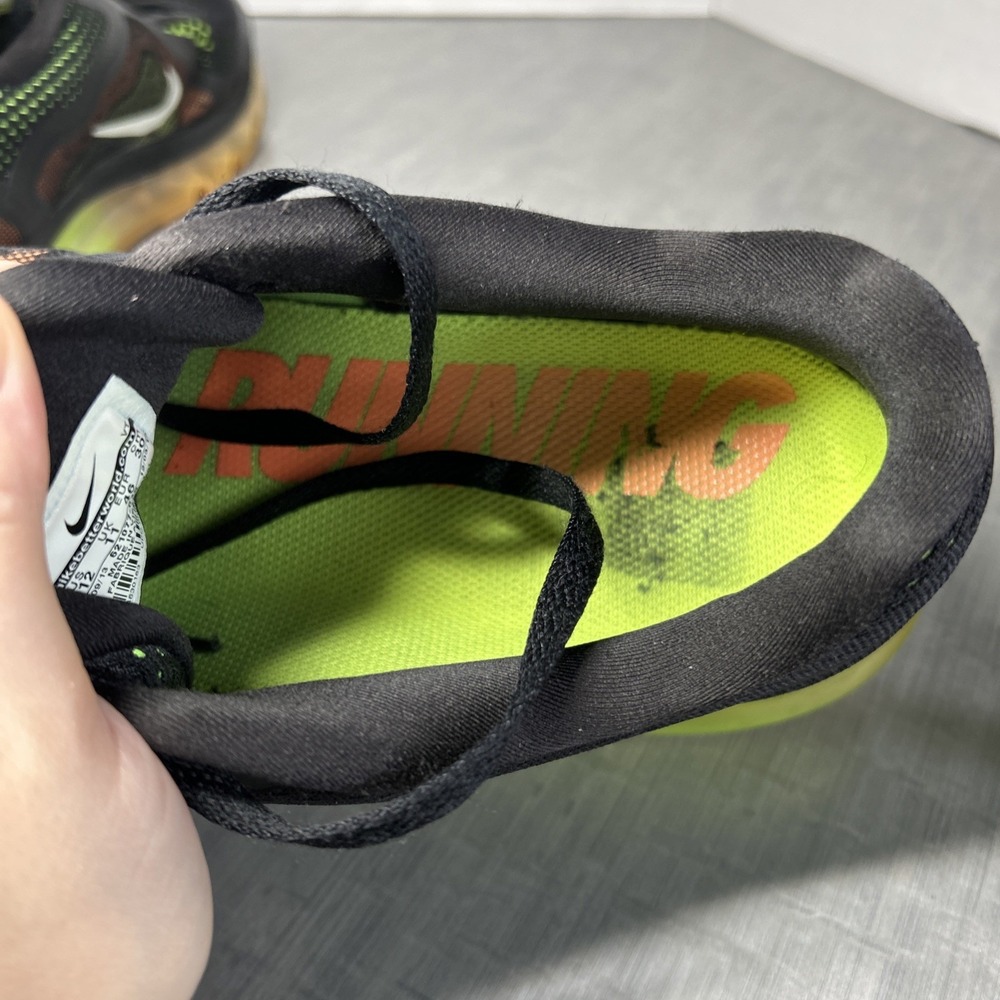 Nike Air Max 2014 Mens Size 12 Black Atomic Orange Volt Green Great *Minor Flaw - Picture 7 of 10